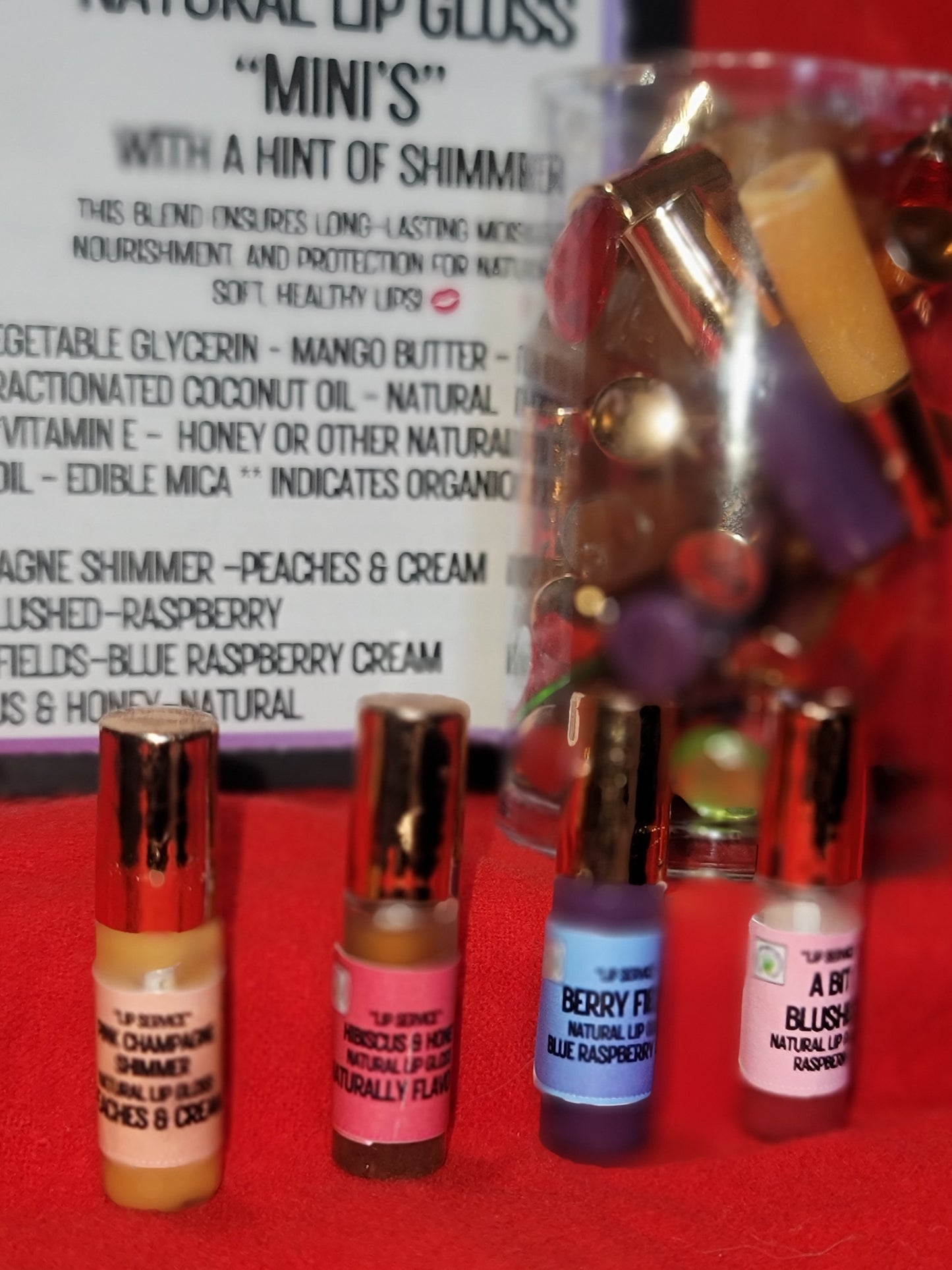 "Fresh Face" Lip Service - Natural Lip Gloss Mini's (10 ml)