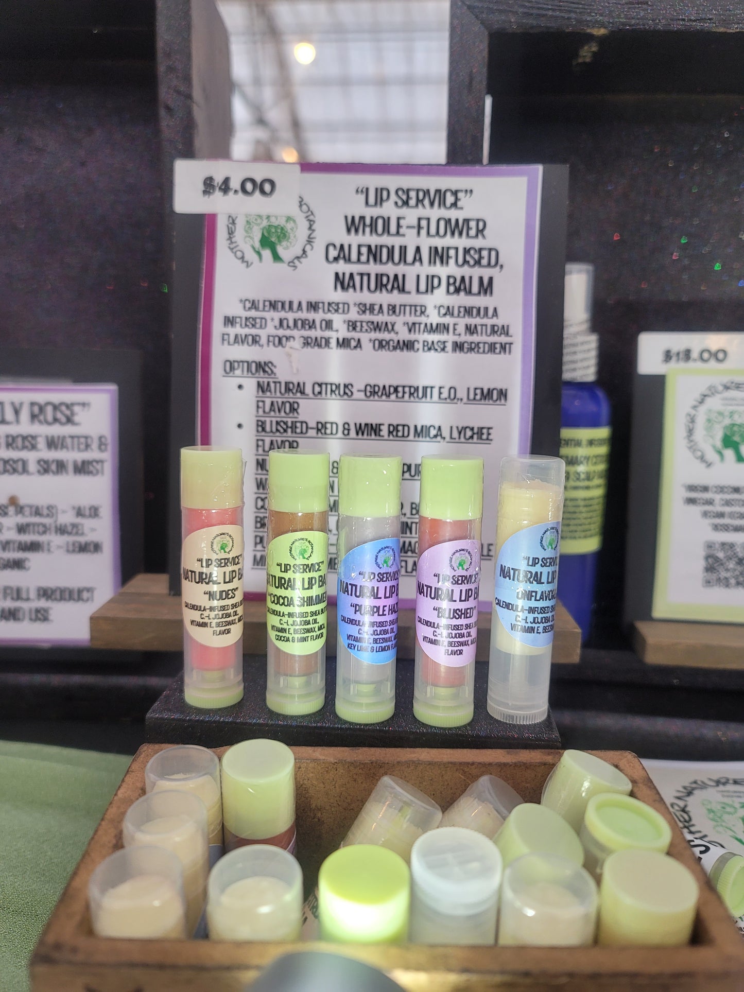 "Fresh Face" "Lip Service" Natural Calendula & Honey Infused Lip Balm (6 variants)