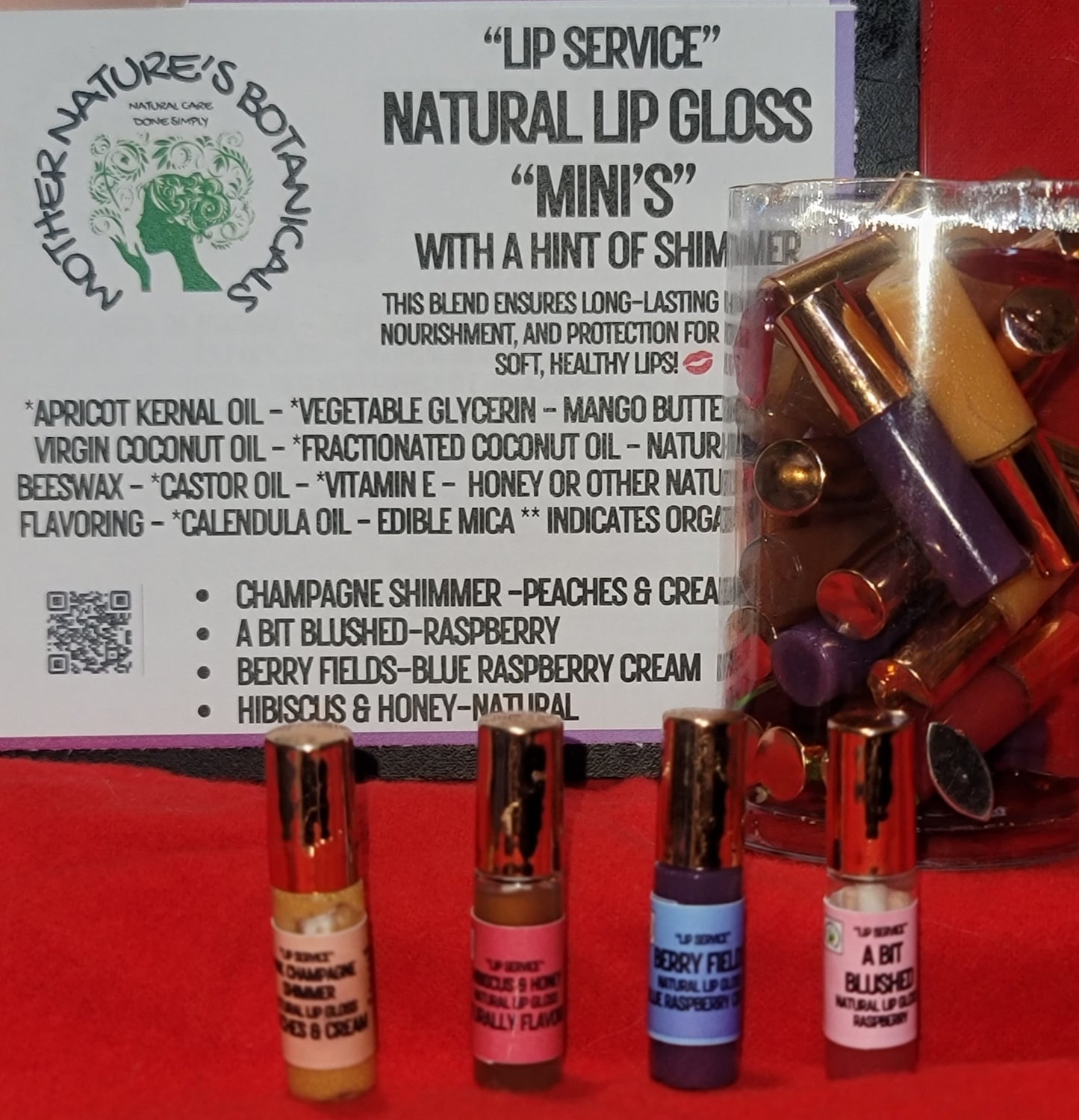"Fresh Face" Lip Service - Natural Lip Gloss Mini's (10 ml)