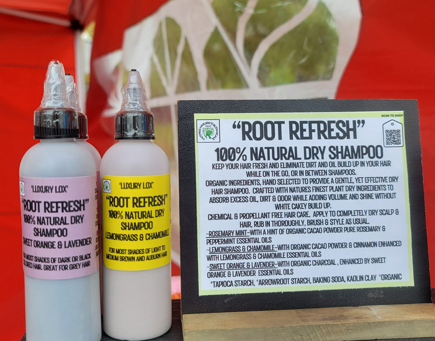 "LUXURY LOX" "ROOT REFRESH" Natural Dry Shampoo (3 shades)