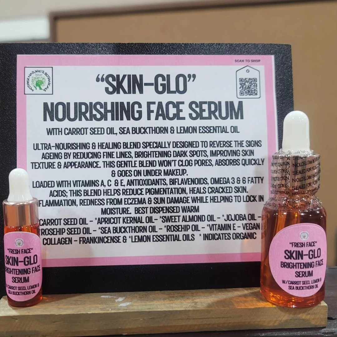 "Fresh Face" "SKIN-GLO" Daily Nourishing Face Serum with Carrot Seed & Sea Buckthorn Oil