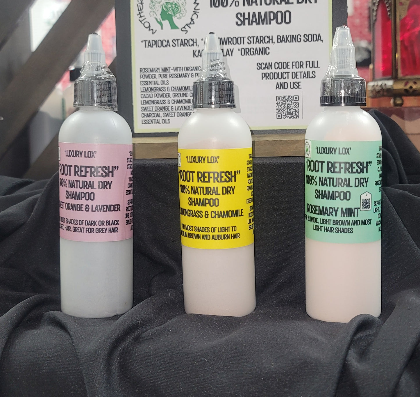 "LUXURY LOX" "ROOT REFRESH" Natural Dry Shampoo (3 shades)